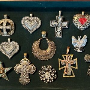 Elegant Silver and Gold Pendant Collection